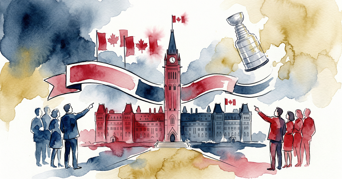 We interrupt politics to bring you hockey, sort of